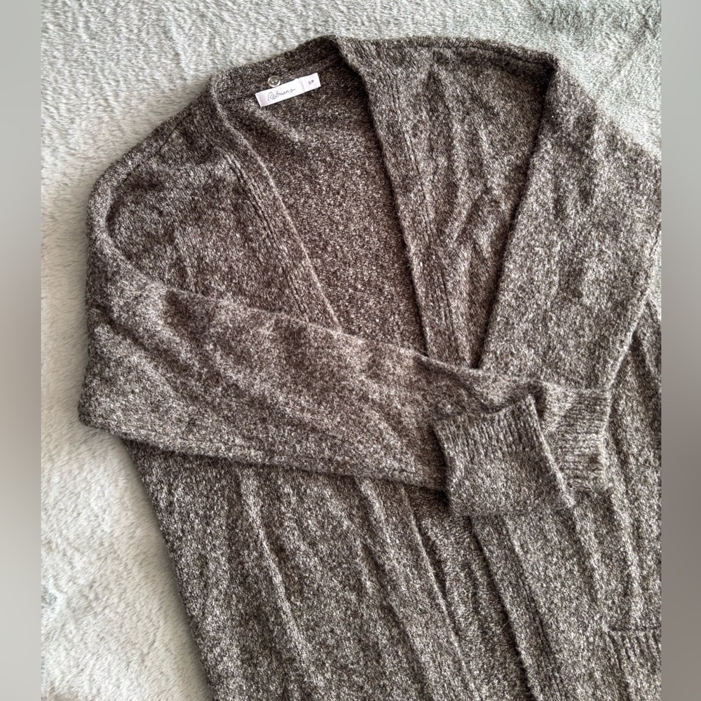 Reitmans Cozy Heathered Green Cardigan Sweater Size Small